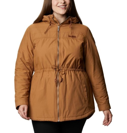 Columbia Chatfield Hill Jakke Dame Brune | Plus Size 57638V